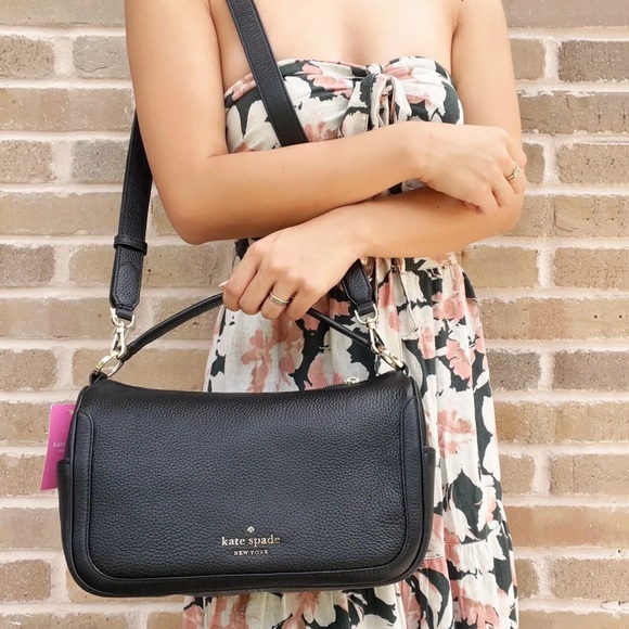 Kate Spade Top Zip Satchel Hobo Crossbody Leather - Picture 6 of 7